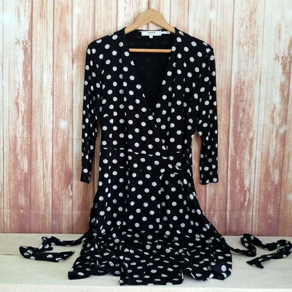 Sade Dresses & Skirts - A Sade New York poka dotted wrap dress mid length
